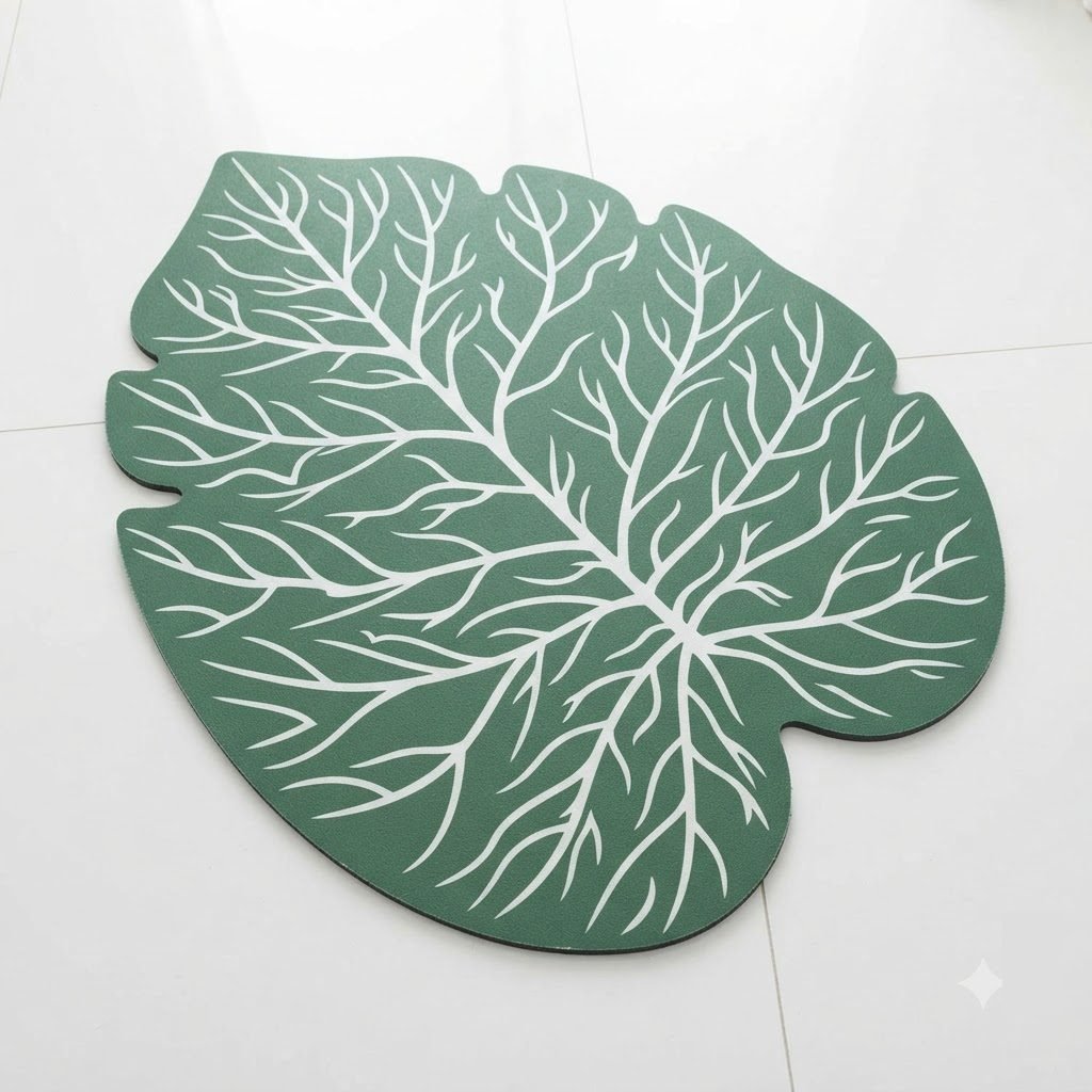 RASI Lifestyle leaf rubber mat veined leaf