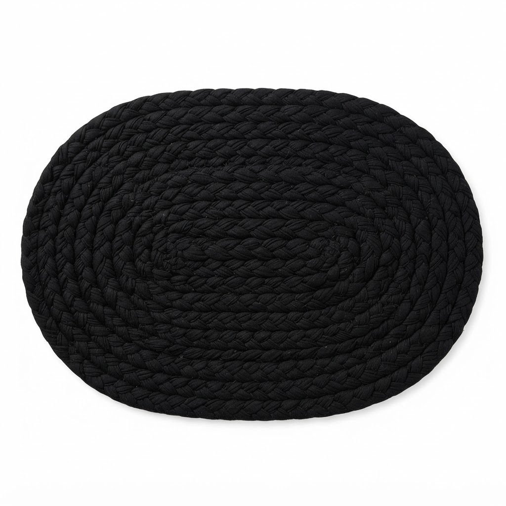 RASI Lifestyle rs004 braided oval mat black