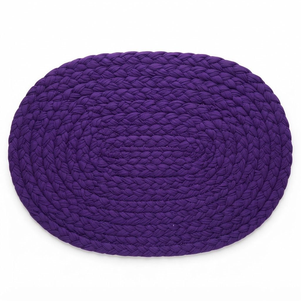 RASI Lifestyle rs004 braided oval mat purple