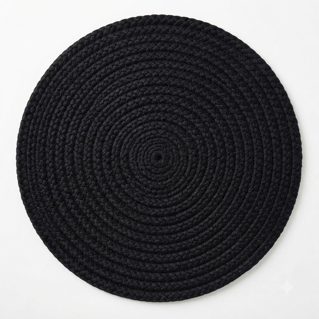 RASI Lifestyle rs005 round braided mat black