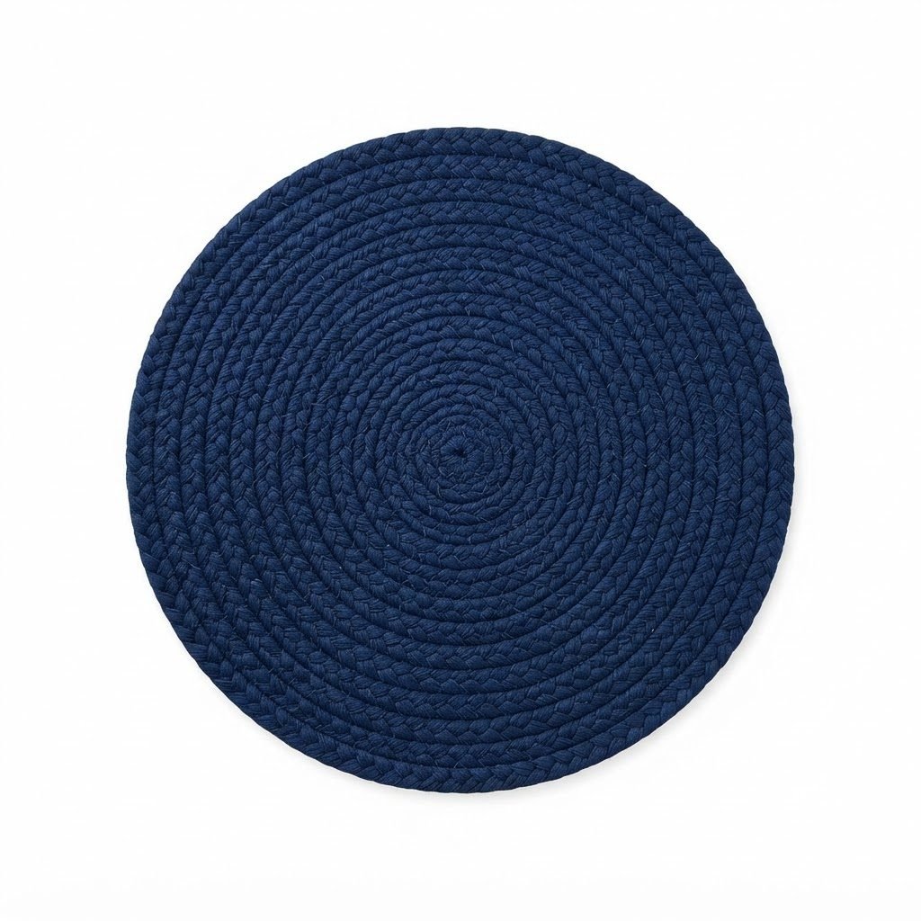 RASI Lifestyle rs005 round braided mat blue