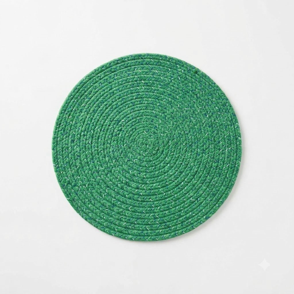 RASI Lifestyle rs005 round braided mat green