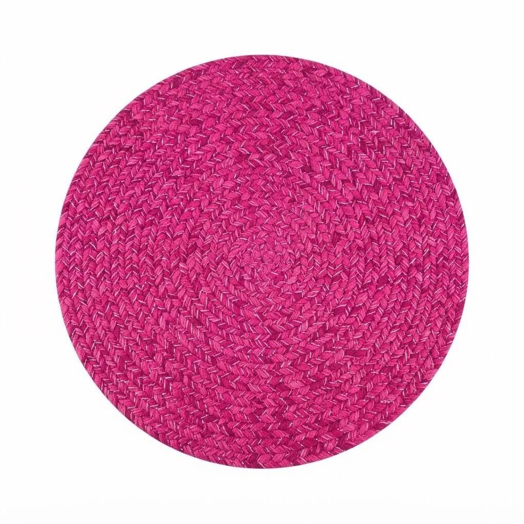 RASI Lifestyle rs005 round braided mat pink