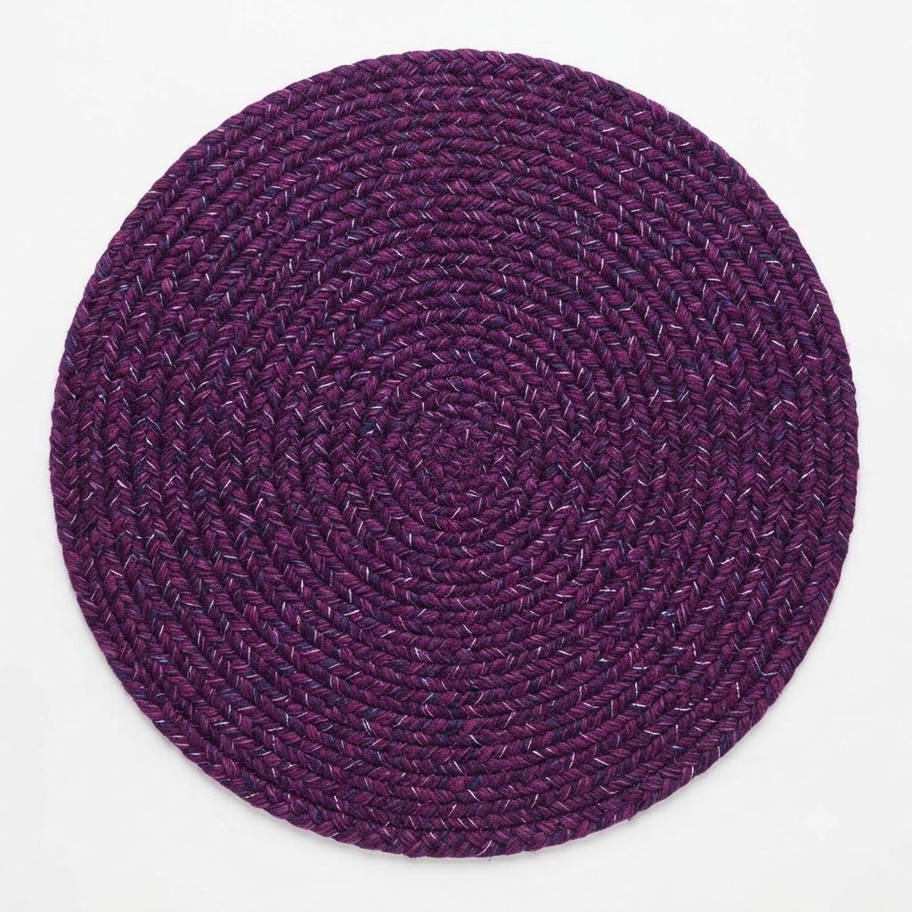 RASI Lifestyle rs005 round braided mat purple