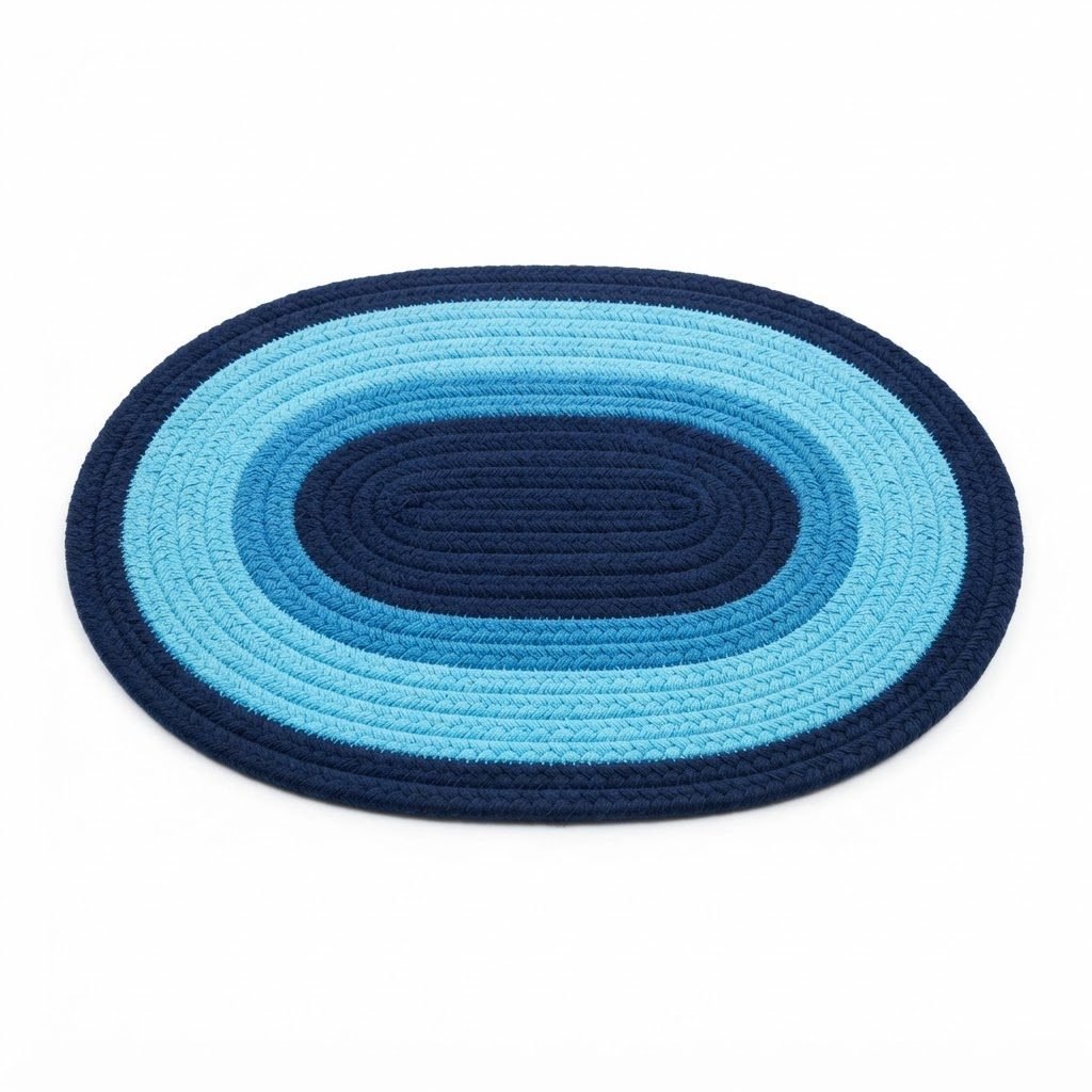 RASI Lifestyle rs014 braided oval doormat blue