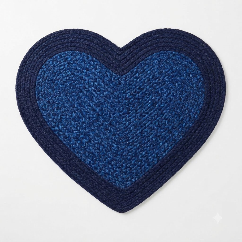 RASI Lifestyle rs016 heart braided mat blue