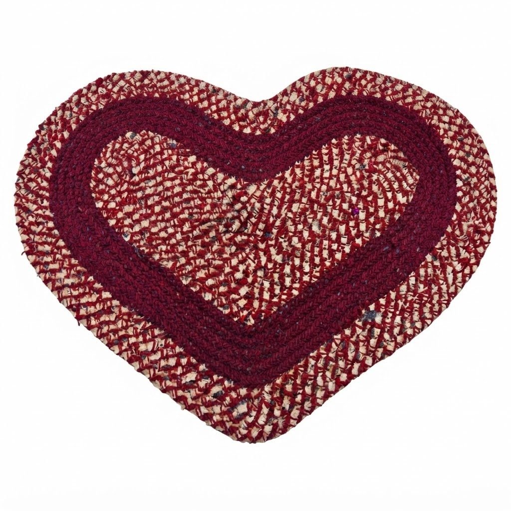 RASI Lifestyle rs016 heart braided mat maroon