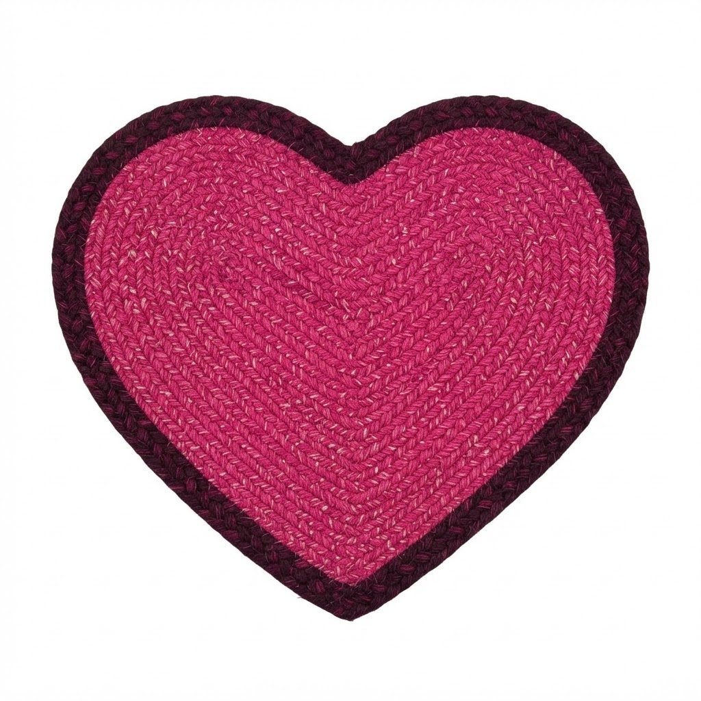 RASI Lifestyle rs016 heart braided mat pink