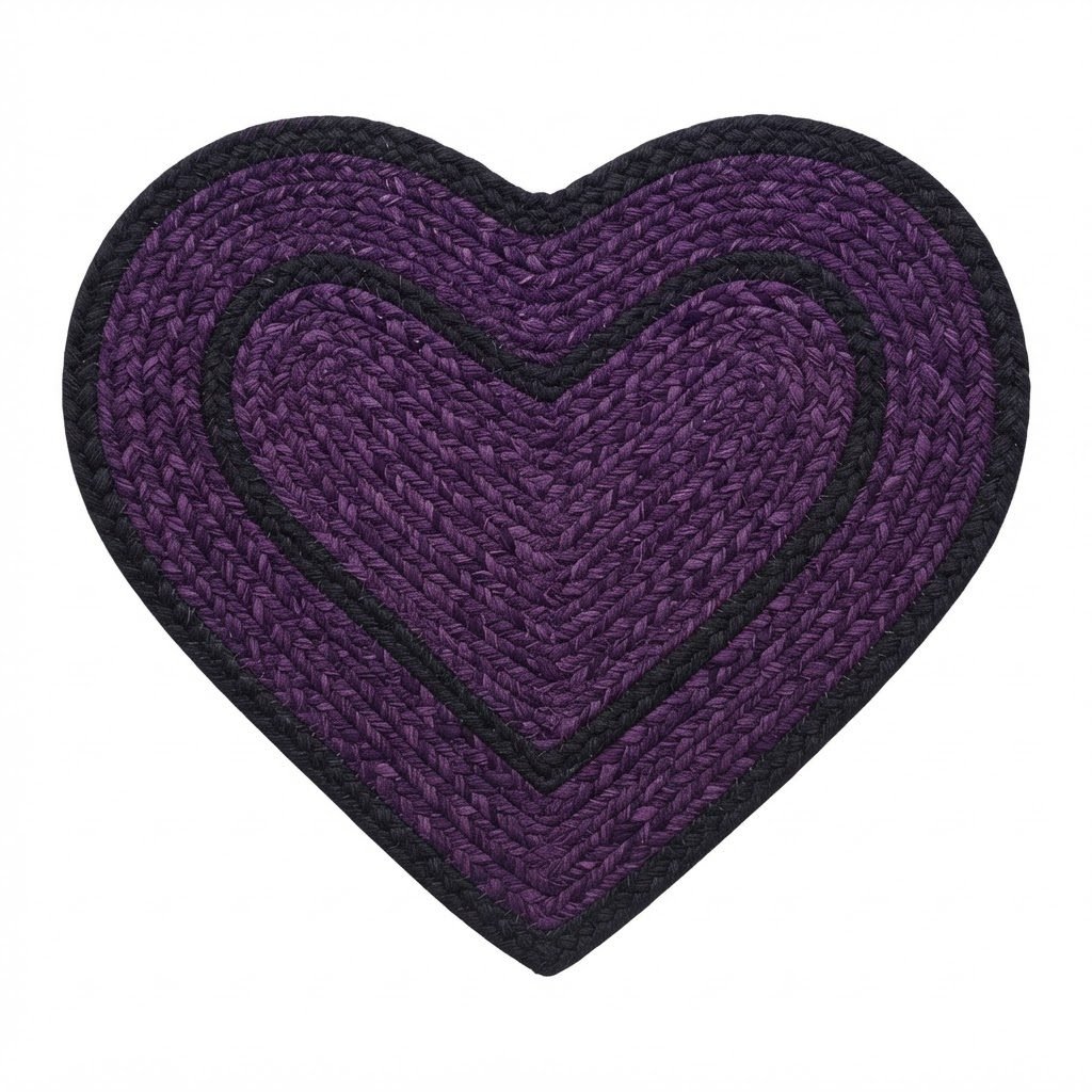 RASI Lifestyle rs016 heart braided mat purple