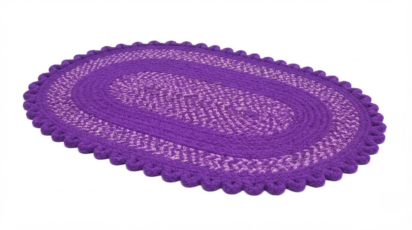 RASI Lifestyle rs017 crochet oval mat purple