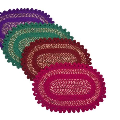RASI Lifestyle rs017 crochet oval mat set