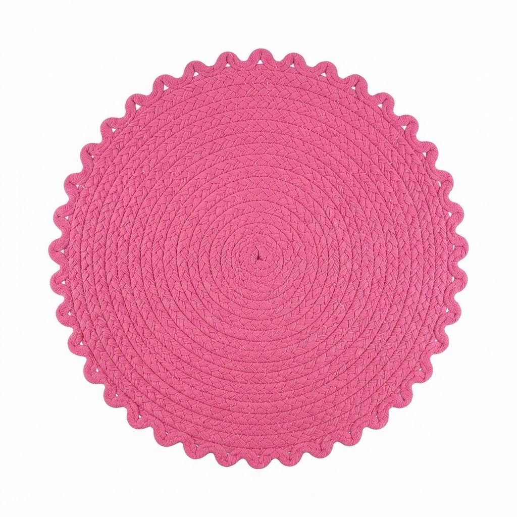 RASI Lifestyle rs018 round scalloped mat pink