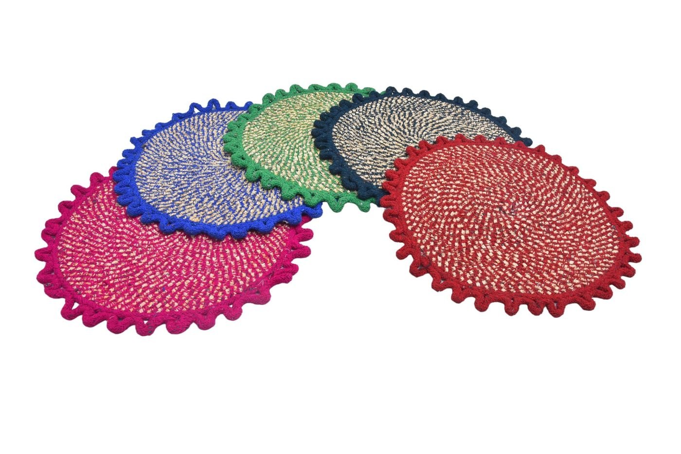 RASI Lifestyle rs018 round scalloped mat set 2
