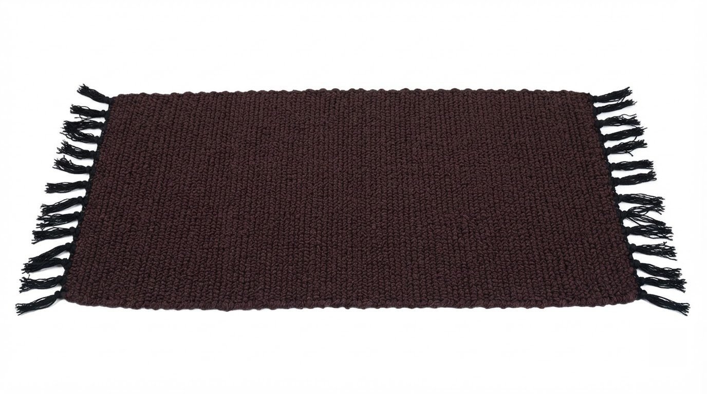 RASI Lifestyle rs029 fringe cotton mat brown