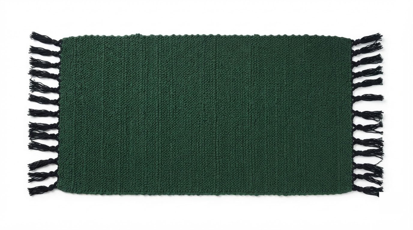 RASI Lifestyle rs029 fringe cotton mat green