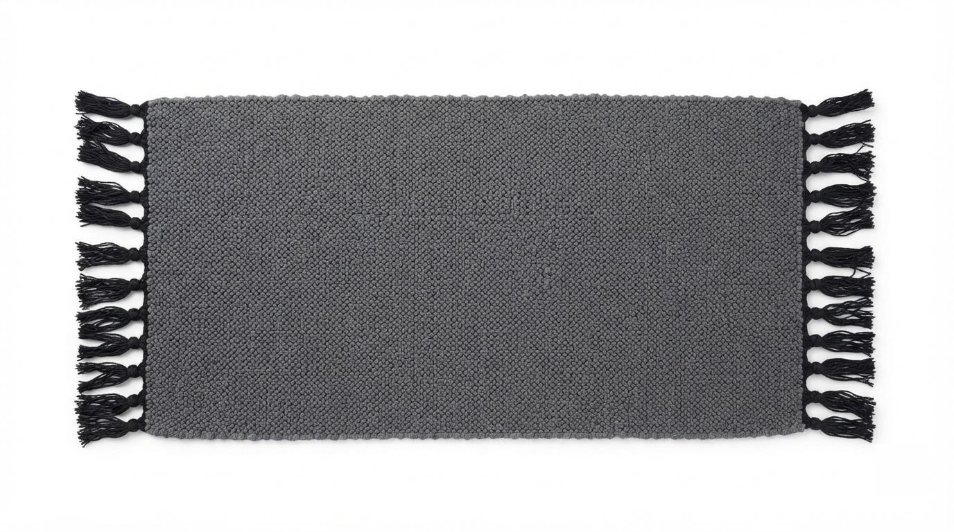 RASI Lifestyle rs029 fringe cotton mat grey