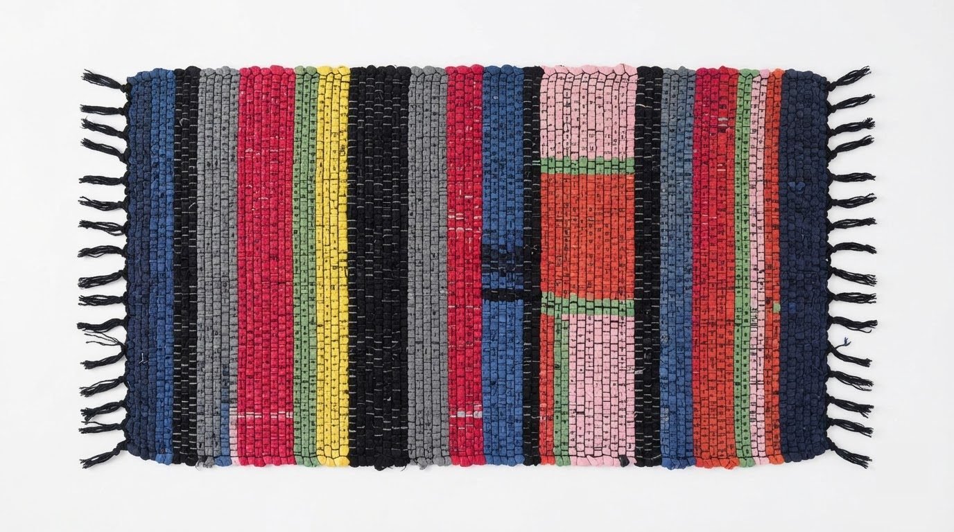 RASI Lifestyle rs050 striped rag rug dark stripe