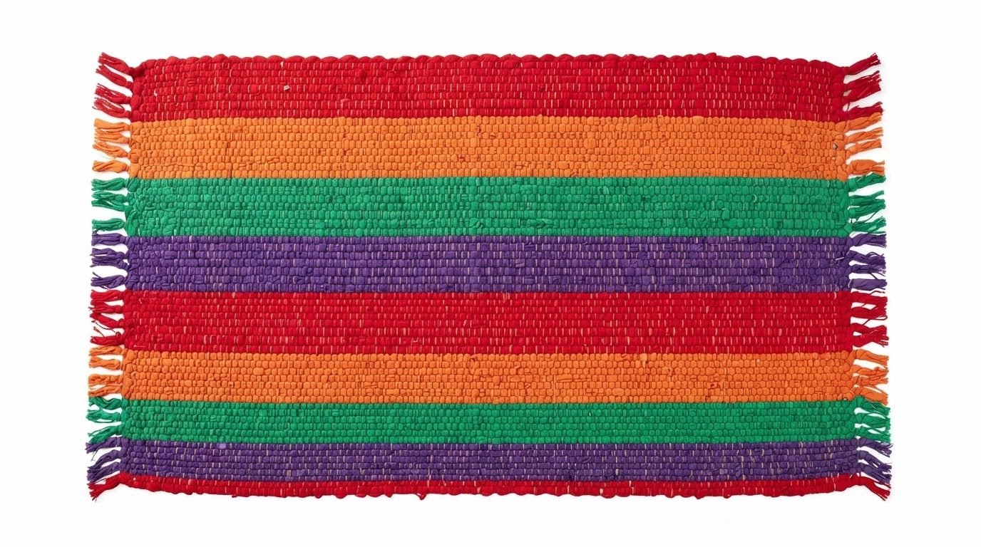 RASI Lifestyle rs050 striped rag rug rainbow stripe